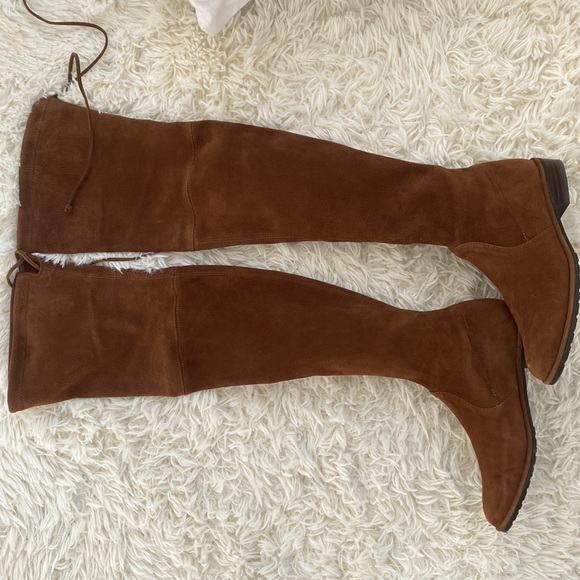 Stuart Weitzman lowland boots in walnut suede - Picture 10 of 13